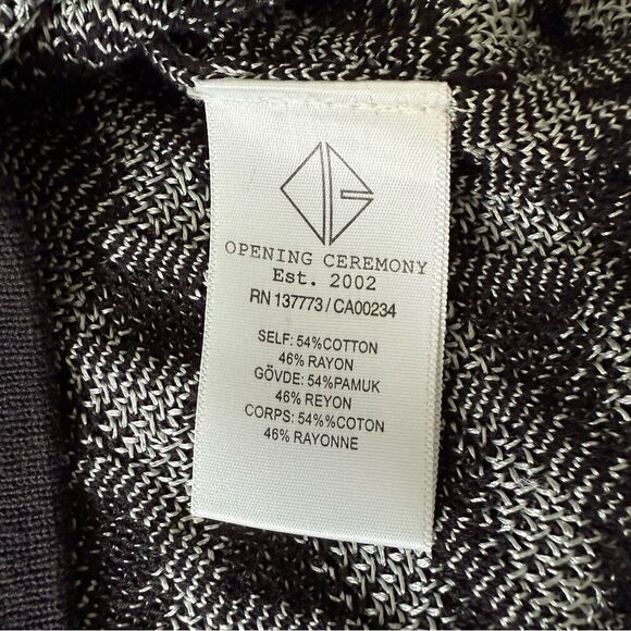Opening Ceremony Abstract Houndstooth Knit Long Sleeve Sweater Dress Size L - Picture 6 of 7